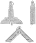 Masonic Collar Jewels Set of 3 Blue Lodge ideal Officers gift for freemasons (Silver)...
