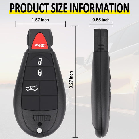 Key Fob Entry Remote Control Key Compatible with Chrysler 300, Dodge Charger, Dodge Challenger, Dodge Magnum, Replacement for M3N5WY783X IYZ-C01C,...
