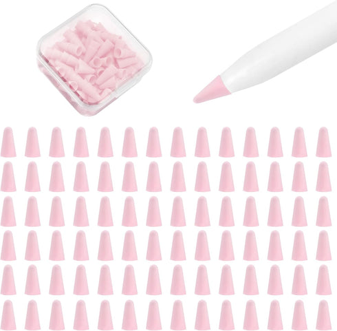 100 pcs Silicone Nib Sleeves Compatible with Apple Pencil Tips, Professional Liquid Silicone Nibs Cover Replacement for 1st & 2nd Gen &USB-C, Writ...