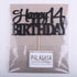 PALASASA Black Glitter Happy 14th Birthday cake topper - 14 Anniversary Party Decoration (14th)...