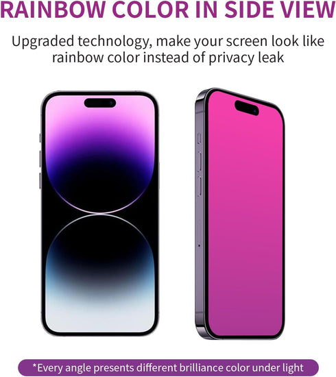 2 PCS Gradient Tempered Glass for iPhone 15 Pro Max Privacy Screen Protector for iPhone15 ProMax 6.7inch Anti Spy Anti Blue Light Eye Protection H...