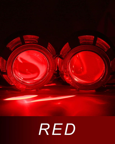 Qasim LED Devil Eye DRL LED Module for Projector Lens Retrofit DIY Red Demon Evil Eye-2Pack...