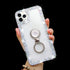 Bonitec Compatible with iPhone 12 Pro Max Case 3D Glitter Sparkle Bling Case Metal Finger Ring Bracket Stand Luxury Shiny Crystal Rhinestone Diamo...