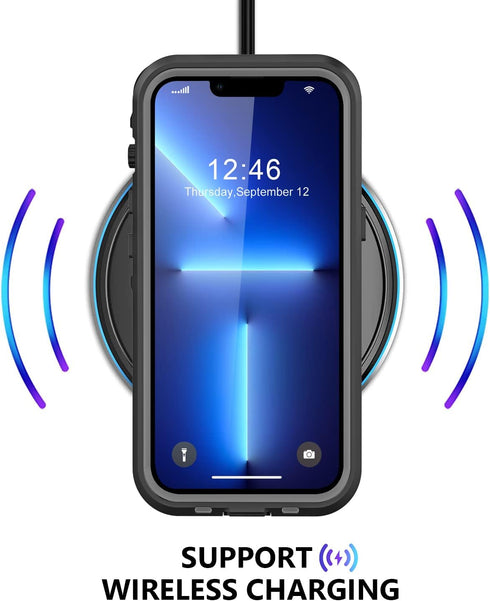 for iPhone 13 Pro Waterproof Case with Built-in Screen Protector, Shockproof Dustproof Full Body Protective IP68 Waterproof Phone Case for iPhone ...