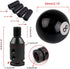 Pursuestar Black 8 Round Ball Gear Shift Knobs, Universal Automatic Manual Shifter Knob + Aluminum Adapter, Stick Shift Knob Head Cover Handle Bal...