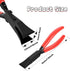 Steel Metal Hand Seamer, 7-Inch Metal Sheet Straight/Bender Plier Tools, Sheet Metal Seamer Form Edge Seamer Seaming Plier with Ergonomic Handle f...