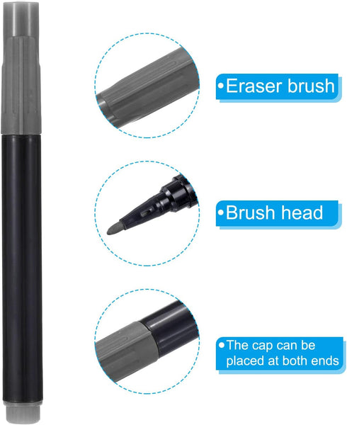 PATIKIL Dry Erase Marker Pens, 10 Pack Orange+Gray Ink Fine Point Low Odor Whiteboard for Office Home Classroom, Black...