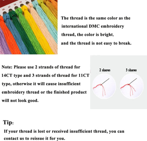 Maydear Cross Stitch Kits for Adults DIY Stamped Cross Stitch Needle Punch Embroidery Kit for Beginner 11CT 3 Strands 27.2×15.4 inches - Birds Gat...