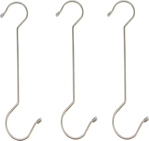 Maydahui 5 PCS Extra Long 16 inch S Shaped Hooks Stainless Steel Large Size Silver Hanger for Bird Feeder Plant Hanger Tree Branch Hook Clothes Ou...