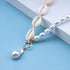 Bohemia Shell Choker Necklace Pearl Beaded Clavicle Necklace Baroque Pearl Pendant Necklace Cowrie Shell Necklace Choker Jewelry for Women and Gir...