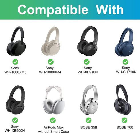 XANAD Headphone Headset Case for JBL, Beats, Sony, Soundcore Anker, Raycon, TOZO, SteelSeries, Logitech, Jabra, Bose, Audio-Technica, Sennheiser H...