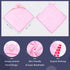 MICHLEY Animal Face Hooded Baby Towel Cotton Bathrobe for Boys Girls 0-6 Year Light Pink...