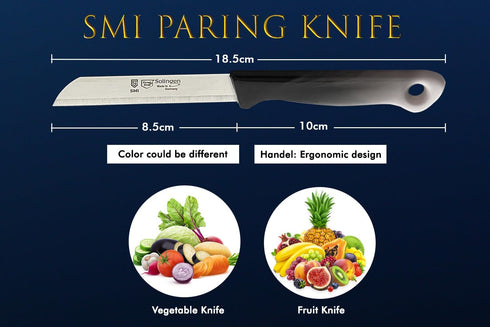 SMI 6 Pcs Paring Knife Set Serrated Solingen Germany Vegetable Knife Fruit Kitchen Knife Flexible Multi Color...
