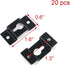 Geesatis Hanger Accessories 20 pcs Black Metal Keyhole Hangers for Mirrors Cabinet Picture Picture Box Audio Speaker Hanger Hook with Mounting Scr...