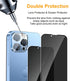 pehael [2+2 Pack iPhone 13 Pro Max Privacy Screen Protector with Camera Lens Protector Full Coverage Anti-Spy Tempered Glass Film 9H Hardness Upgr...