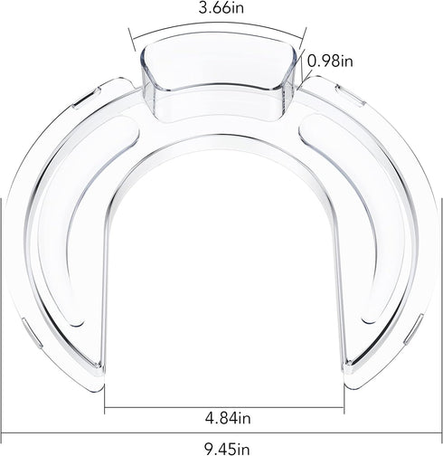 Subtle Silver Coated for Splash Guard lid Mixing Bowl Kitchen Machine Chef Multifunction Kitchen Machine for Acekool...