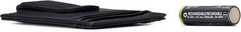Alpine Swiss RFID Dermot Money Clip Front Pocket Wallet For Men Leather Comes in a Gift Box Black...