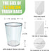120 Count 1.2 Gallon Mini Trash Bags - Excat Thick Clear Garbage Bags for Bathroom, Strong Plastic Wastebaket Can Liners for Car Home Office...