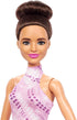 Barbie Careers Fashion Doll & Accessories, Brunette Ice Skater in Removable Pink Outfit with Ice Skates & Trophy...