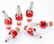 Industrial-Grade 1/4" Swivel Air Plug, 6-Pack 360° Swivel Steel Red Electrophoresis Plug, 1/4-Inch NPT Male Pre-Coated 18-Threads, Air Hose Fittin...