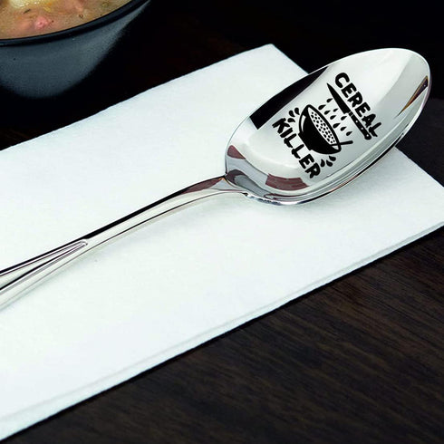 BIG EVENTS Cereal Killer Engraved Spoon Gift - Love gifts - Gift for her - Gift for him - christmas gift - funny gifts - cereal lover gift - food ...