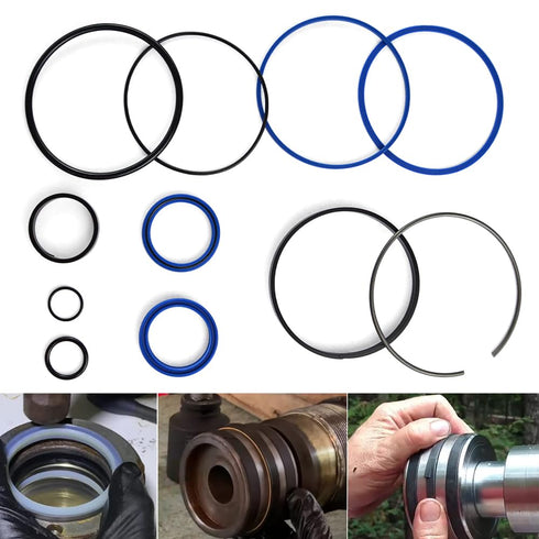 Hydraulic Log Splitter Cylinder Rebuild Seal Kit for 4.0"Bore x 1.75" Rod Cylinder, Huskee Log Splitter Parts Hydraulic Cylinder Rebuild Kit (Pack...