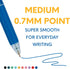 Pastel Ballpoint Pens Colored Ink Retractable - Medium Point 0.7mm Comfortable Grip - Quick Drying, Smearing and Smudging Proof - Smooth Writing...