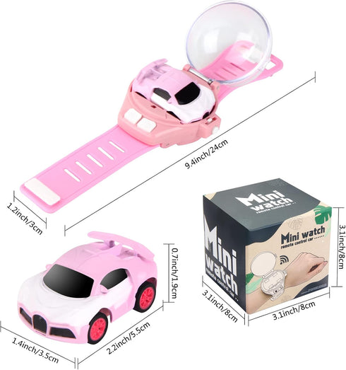 2023 Remote Control Car Watch Toys with LED Light,2.4 GHz Mini Racing Cars Wrist Toy for Kids,RC Small Car Interactive Outdoor Game Christmas East...