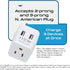 Ceptics European, Egypt Travel Adapter Plug with Dual USB - Type C - Europe - Usa Input - Light Weight - Perfect for Cell Phones, Chargers, Camera...