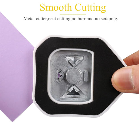 LOONENG 3 Way Chamfer Corner Punch, 3 in 1 Craft Paper Corner Cutter for Paper Crafts, Laminate, Cardstock, Business Card, DIY Projects, Photo, Ca...