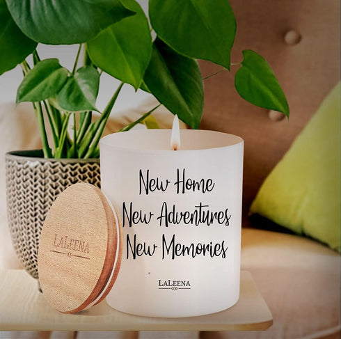 House Warming Gifts for New Home - Housewarming Gifts for New House - Scented House Warming Candle – Glass Jar Candle Gift with 100% Organic Soy W...