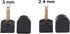 24 Pairs High Heel Tips Shoes Replacement Tap Caps,6 Size,8,/9/10/11/12/12.5mm,U-Shape, Black...