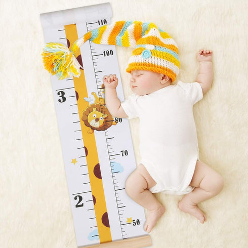 Baby Height Growth Chart, Canvas Height Chart for Kids Baby Child Toddler Boys Girls, Wood Growth Chart for Wall Room Nursery Decor, Hangable and ...