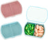 Sibba Pill Organizer Box Case 2 PCS Waterproof Travel Medicines Container Purse Essentials Small Cute Fish Oil Holder Supplements Mini Pillbox Dis...
