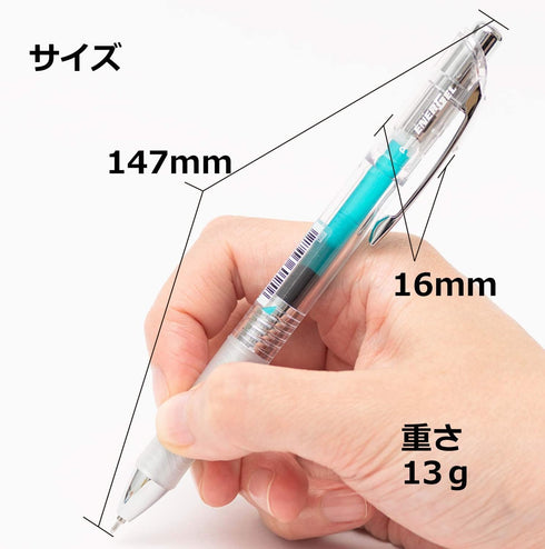 Pentel XBLN75TL-S3 EnerGel Ink Ballpoint Pen, In-Free, 0.02 inches (0.5 mm), Turquoise Blue...