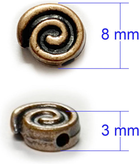 Tibetan Copper Spacer Beads for Jewelry Making Flat Beads for Jewelry Making Supplies for Adults Small Seed Beads for Necklace Earring Bead Bracel...