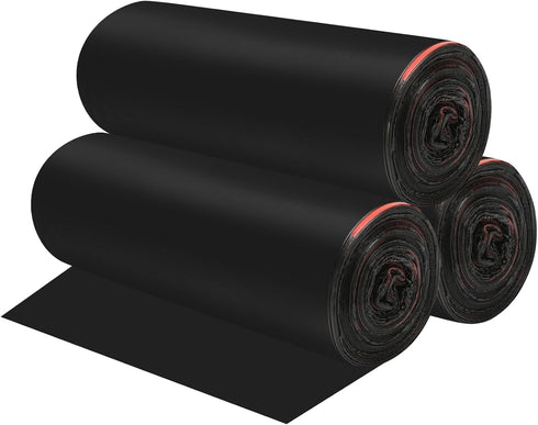 4 Gallon Drawstring Garbage Bags, Drawstring Trash Bags, Trash Bags for Office,Bathroom, Kitchen,Bedroom,3rolls/60 Counts (Black)...