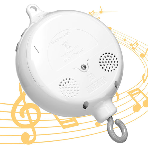 FEISIKE Crib Mobile Motor, Baby Music Box Spinner with 3 Modes?Spin Only, Music Only, Spin & Music 0-100 Volume Control,35 Lullabies,Portable Soun...
