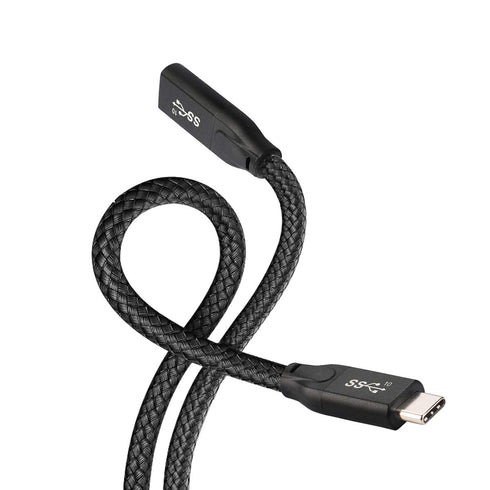cablecc USB-C USB 3.1 Type-C Male to Female Extension Data Cable with Sleeve for Laptop Phone 60CM...