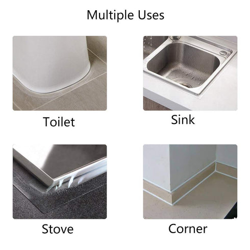 Acrylic Self Adhesive Caulk Strip Sealant Tape Caulk Sealer Decorative Trim Strong Caulking Adhesive Transparent Kitchen and Wall Sealing Tape -1....
