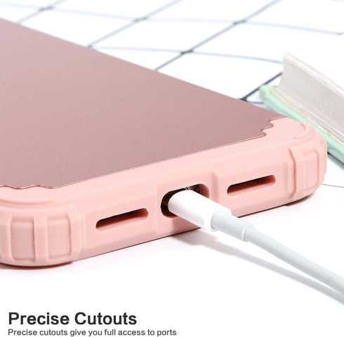 IDweel for iPhone XR Case with Tempered Glass Screen Protector for Women, 3 in 1 Shockproof Slim Hybrid Heavy Duty Hard PC Cover Soft Silicone Bum...