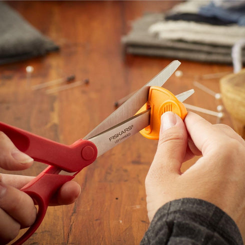 Fiskars All-Purpose Left-Handed Scissors - Ergonomically Contoured - 8" Stainless Steel - Paper and Fabric Scissors for Office, Arts, and Crafts -...