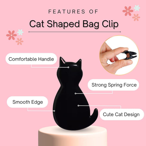 Sturdy & Cute Cat Chip Clips - Set of 6 Strong Grip for Snack Bags, Documents, Gift Bags Durable and Resilient | LOVE LOVE JAPAN...