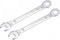 uxcell Thin Combination Wrench with Offset 6-Point End and Angled Open End, Metric Mirror-Chrome Plated High Carbon Steel, for Household Repairs, ...