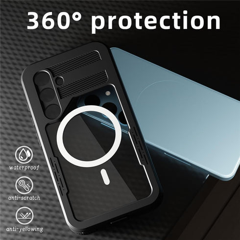 Case for Samsung Galaxy S24 Case Waterproof Compatible with Magsafe Heavy Duty Protective with Built-in Screen Protector Dustproof Shockproof Phon...