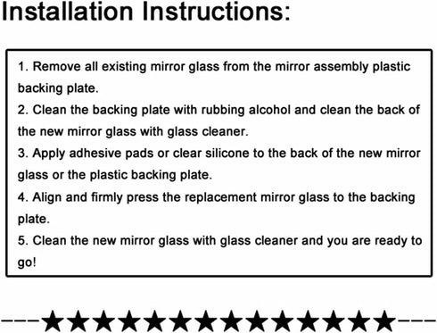 JZSUPER Lower Towing Mirror Glass fit for 99-07 Ford F250 F350 F450 F550 Super Duty Pickup Truck Passenger Right Side RH Convex Replacement Includ...