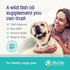 100% Pure Omega 3 Fish Oil for Dogs & Cats - Pet Fish Oil Supplement with DHA & EPA Fatty Acids for Healthy Skin & Shiny Coat - Improves Shedding ...
