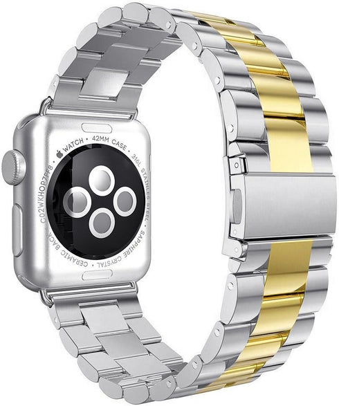 Metal Bands Compatible with Apple Watch Band 41mm 40mm, Dressy Stainless Steel Chain Strap for Men iWatch Series Ultra/Ultra2/10/9/8/7/6/5/4/3/2/1...