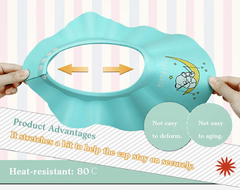 Baby Shower Shampoo Cap 2Pcs Adjustable Safety Eva Bath Visor Accessories Waterproof Soft Hair Washing Guard Bathing Hat for Girls, Boys, Infants,...