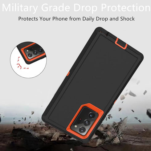 for Samsung Galaxy Note 20 Ultra Case, Heavy Duty Protective Case Dustproof Shockproof Protection 3 in 1 Rugged Cover for Samsung Galaxy Note 20 U...